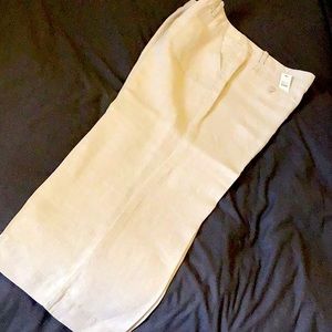 Talbots Size 14 Linen beige pants.